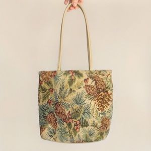 "Grandma Couch" Floral Tapestry Carpet Purse!